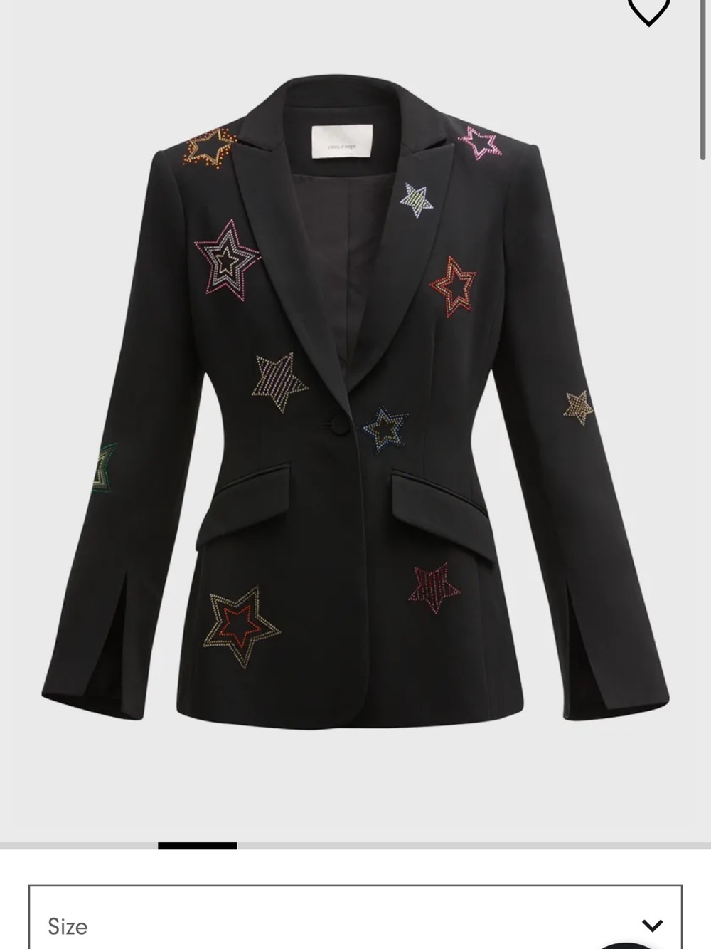 Cinq a sept Black Star-Embroidered Blazer Jacket - Women